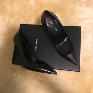 YSL "Zoe" 105 Smooth Leather Pumps